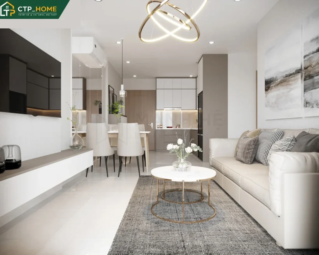 Thiết kế nội thất chung cư Vinhomes Grand Park 59m2 hiện đại cho chị Hòa - Ảnh 4