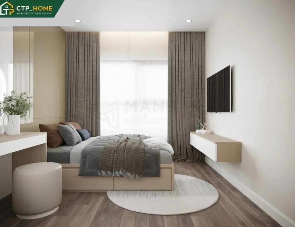 Thiết kế nội thất chung cư Vinhomes Grand Park 59m2 hiện đại cho chị Hòa - Ảnh 8